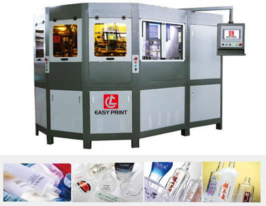 Full Servo 3 Color Automatic Screen Printing machine for Glass Bottle