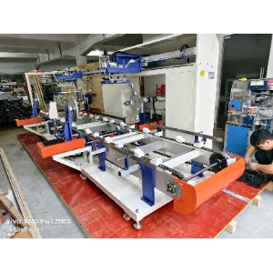 220L Chemical Barrel Double L Ring Plastic Drum fully automatic silkscreen printing machine to UAE Customer