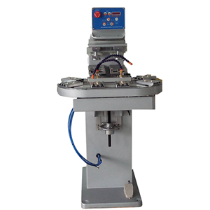 Máquina de tampografía de 2 colores con cinta transportadora y tazas de tinta