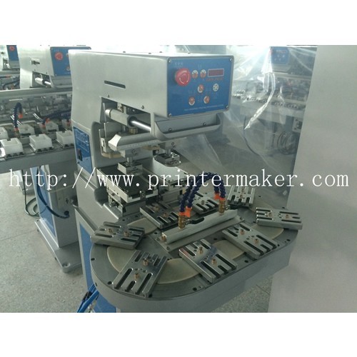 Máquina de tampografía de 2 colores con cinta transportadora y tazas de tinta Máquina de tampografía de 2 colores con cinta transportadora y tazas de tinta