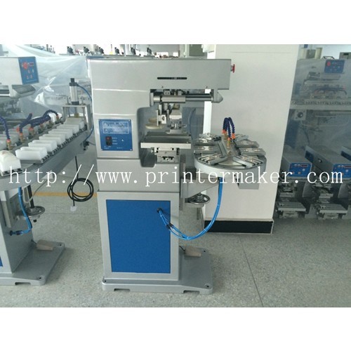 Máquina de tampografía de 2 colores con cinta transportadora y tazas de tinta Máquina de tampografía de 2 colores con cinta transportadora y tazas de tinta