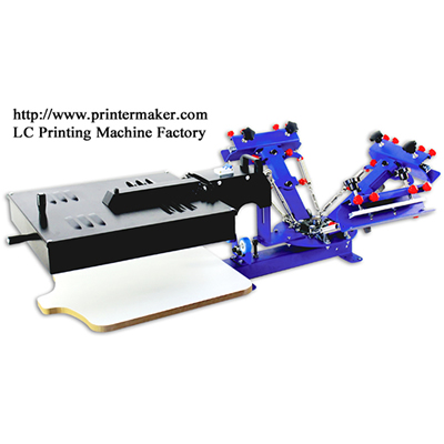 Prensa de serigrafía de sobremesa de 3 colores y 1 estación con secador