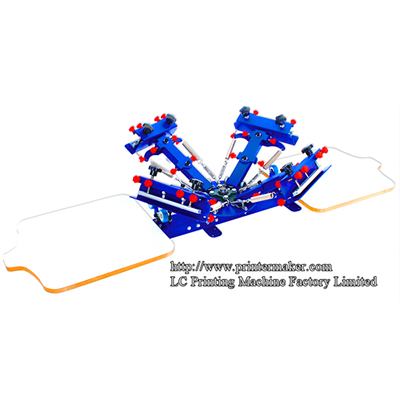 Impresora de serigrafía rotativa de 4 colores y 2 estaciones