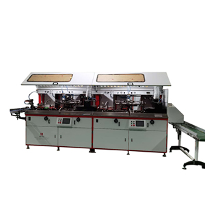 Máquina de serigrafía UV automática de 2 colores para botellas plásticas